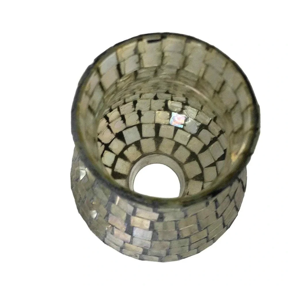 Mosaic Candle Holder‎ Candlestick Holder Vintage Shabby Chic Home Decor Accent